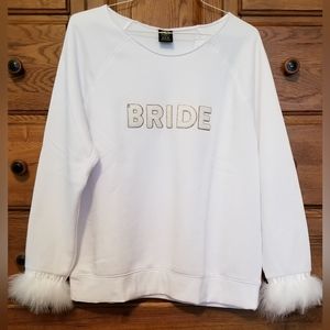 Bridal Bachelorette White Bride Sweatshirt